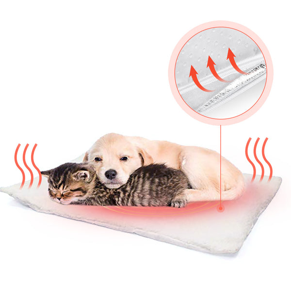 BTOYM  Self Heating Pet Pads Blanket Puppy's Pet Pad Warming Cushion Mat for Cats Dogs Small Pets with Thermal Warming Body Heat Reflecting Core Pad,Washable