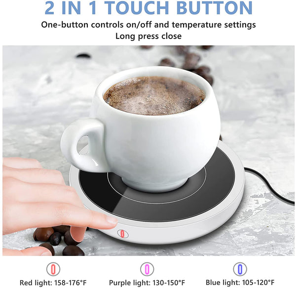 BTOYM Coffee Mug Warmer,Smart Coffee Warmer for Desk with Auto Shut Off,3 Temperature Setting Electric Beverage Warmer for Coffee Tea Espresso Milk Candle Wax Up to 167℉/ 75℃，（No Cup)