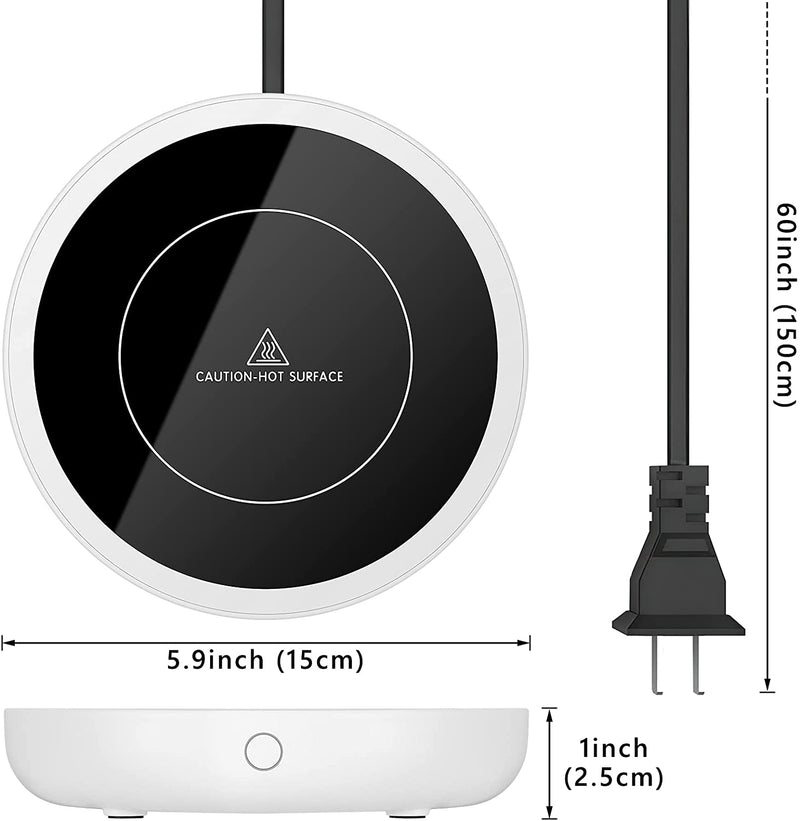 BTOYM Coffee Mug Warmer,Smart Coffee Warmer for Desk with Auto Shut Off,3 Temperature Setting Electric Beverage Warmer for Coffee Tea Espresso Milk Candle Wax Up to 167℉/ 75℃，（No Cup)